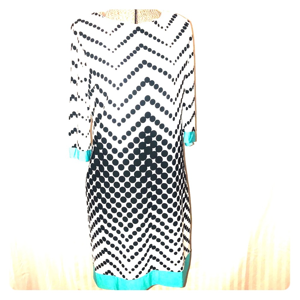 Sandra Darren polka dot mod dress size 8 petite